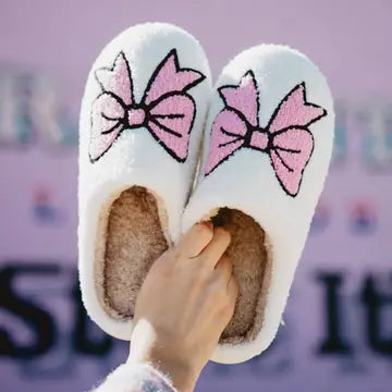 Pink Bows Coquette Slippers