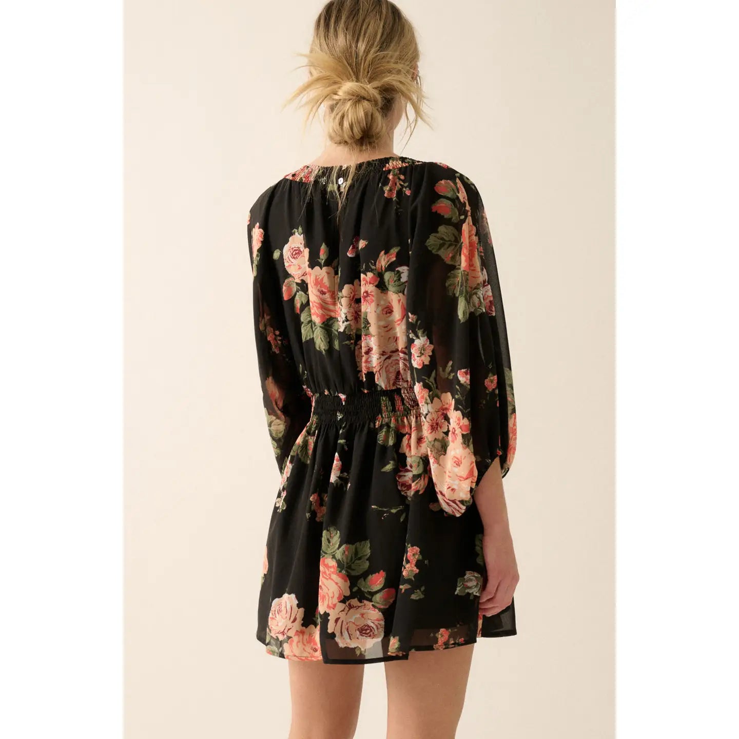 Floral Chiffon Mini Dress