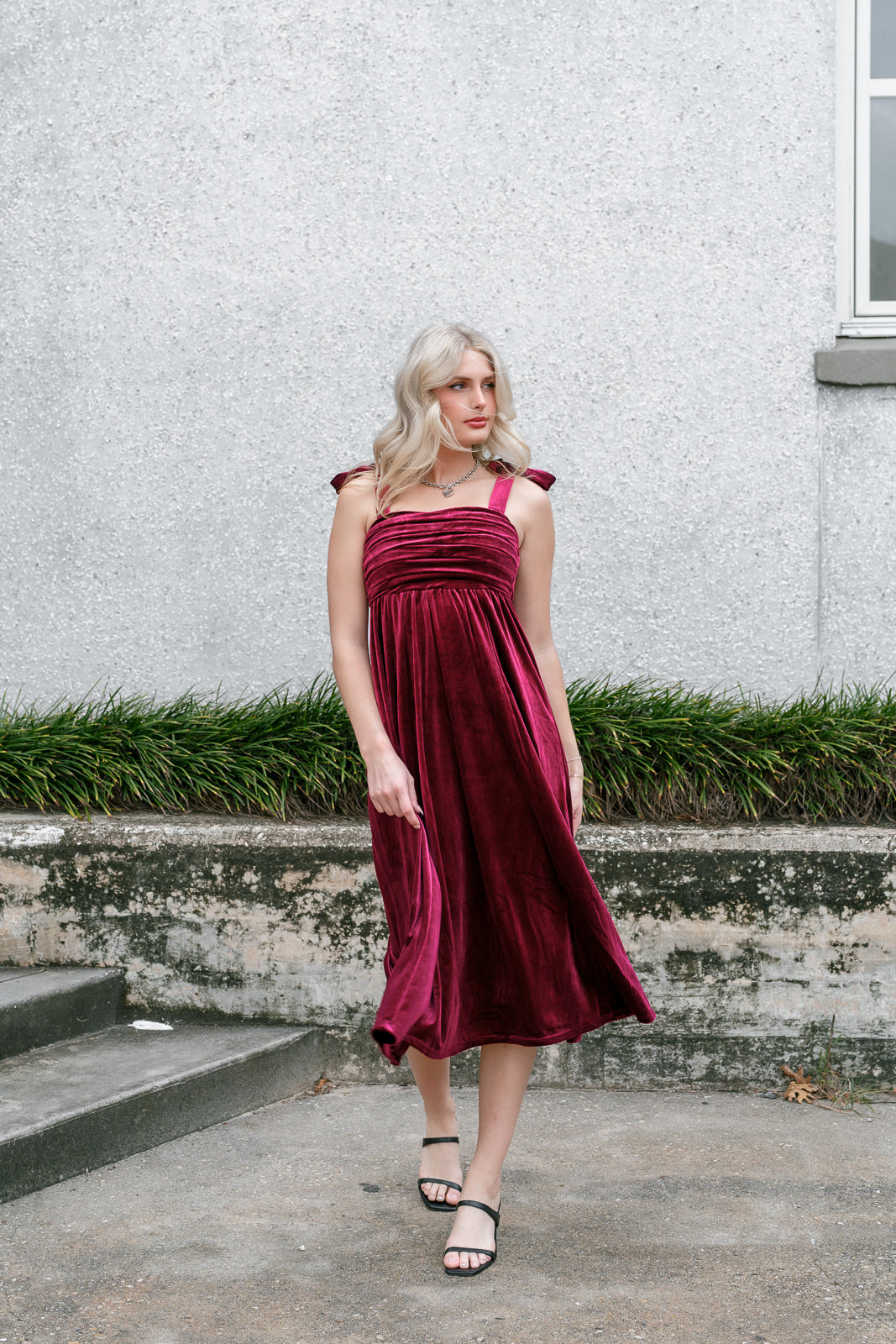 Velvet Classic Midi Dress