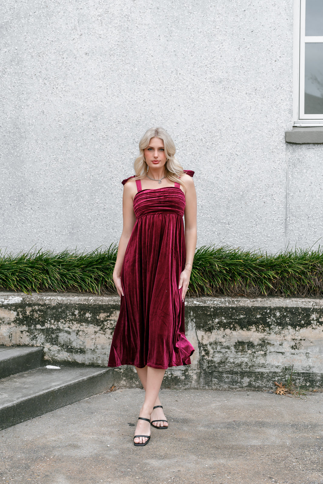 Velvet Classic Midi Dress