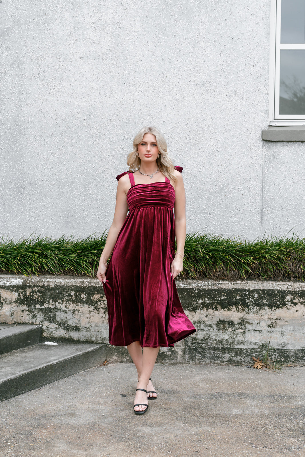 Velvet Classic Midi Dress