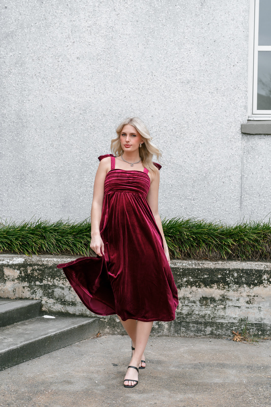 Velvet Classic Midi Dress