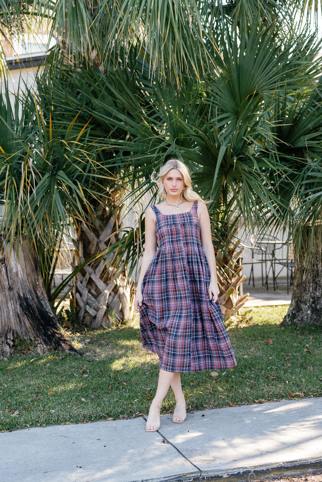 Plaid Flannel Pinafore Dress