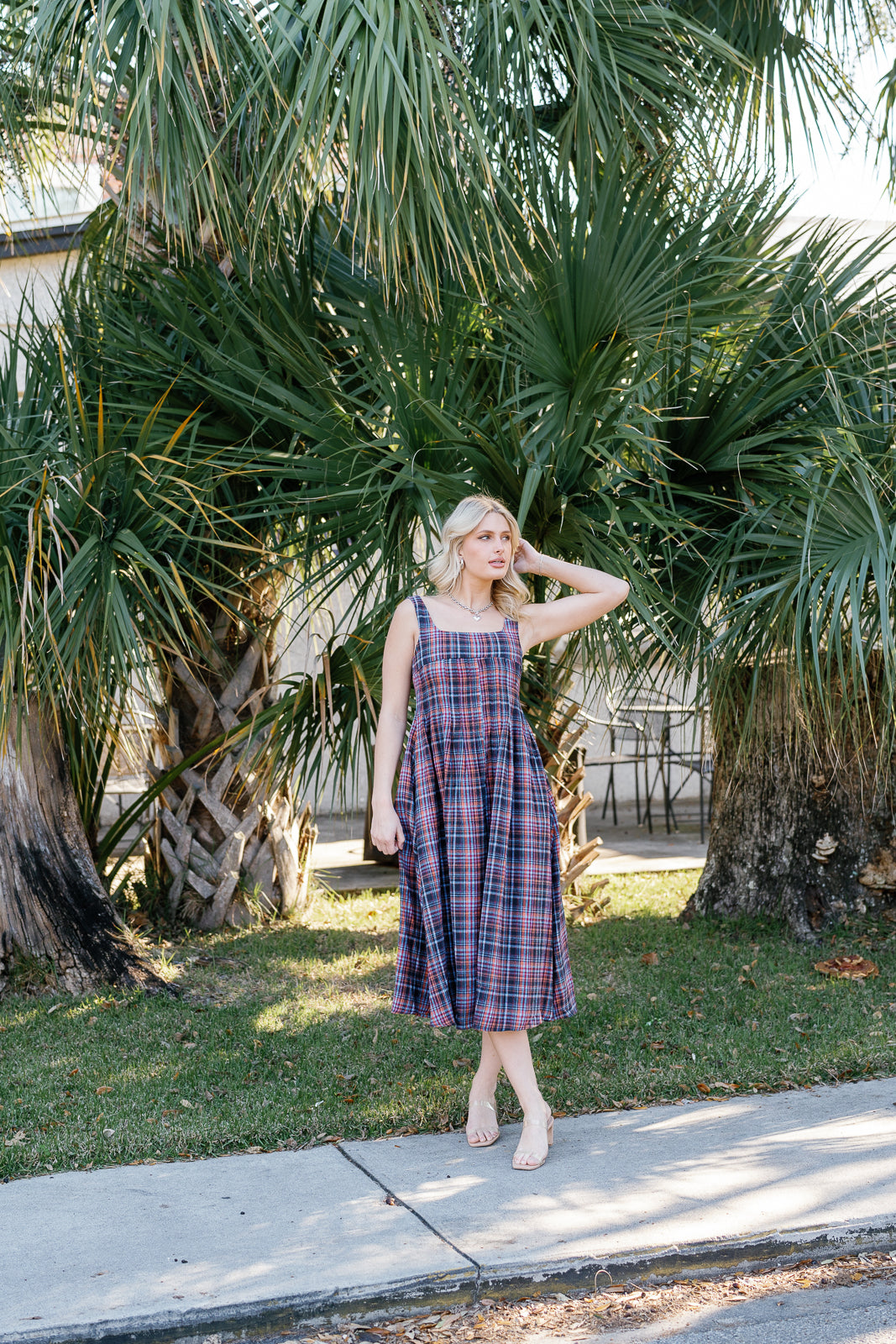 Plaid Flannel Pinafore Dress