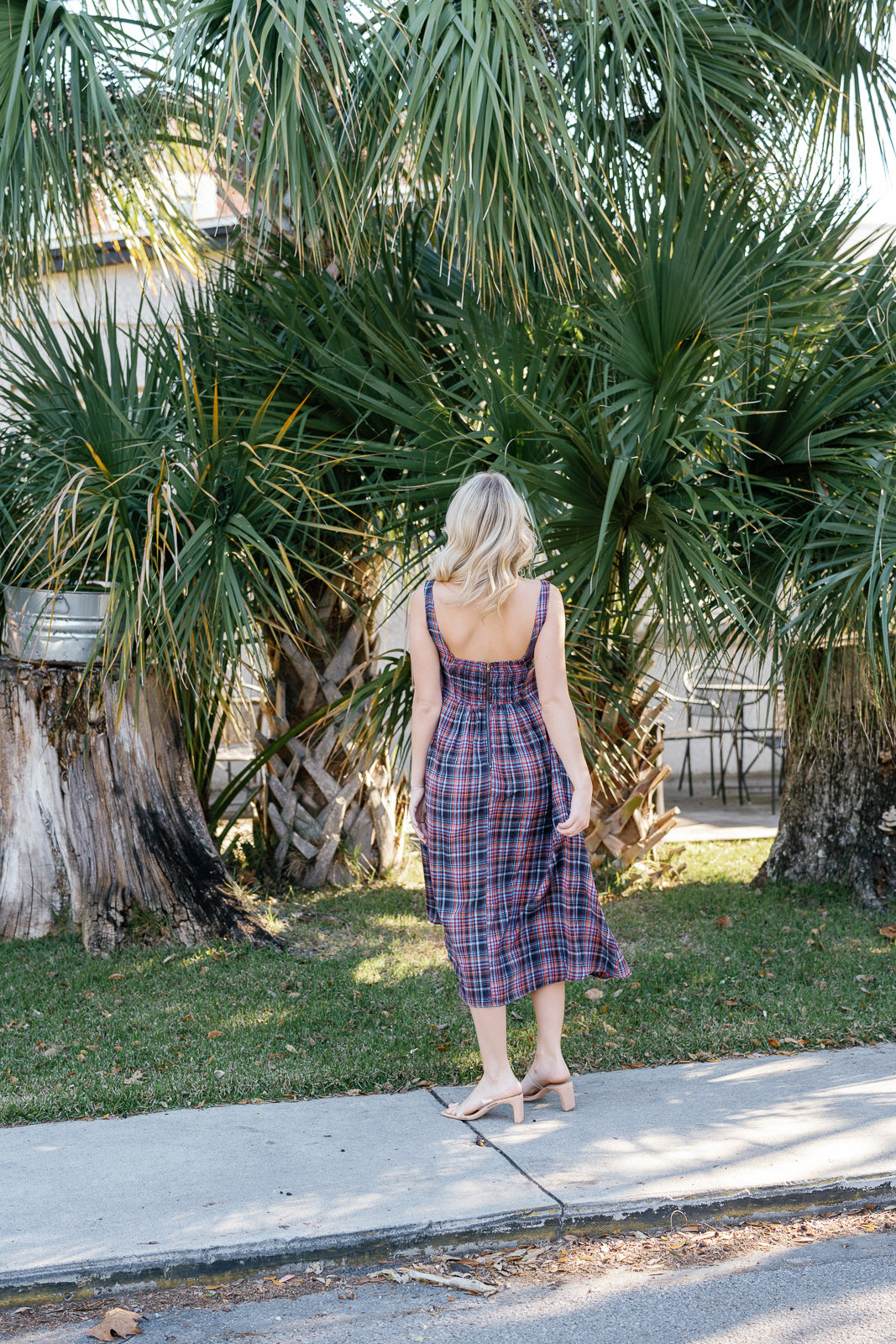 Plaid Flannel Pinafore Dress