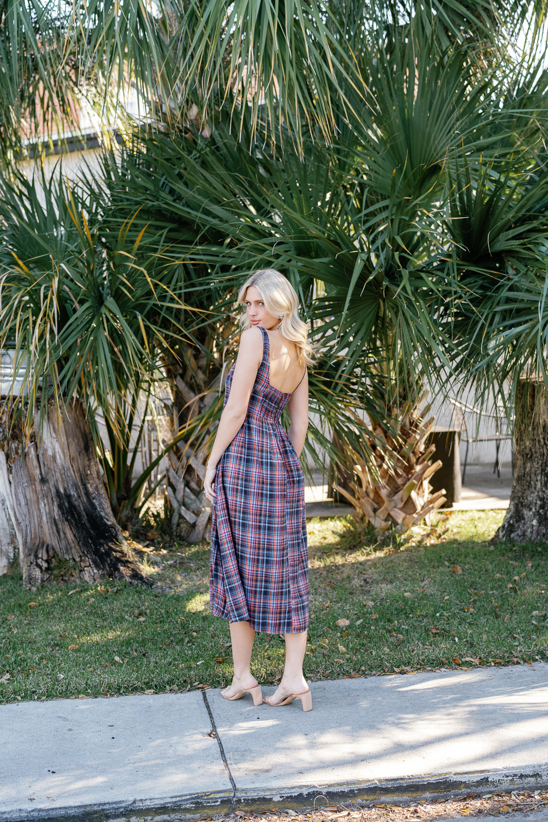 Plaid Flannel Pinafore Dress