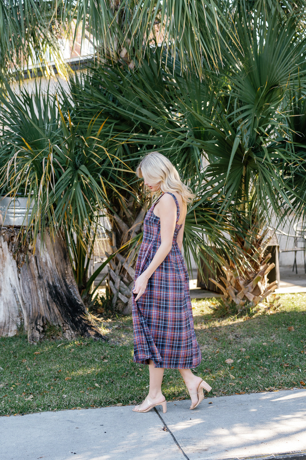 Plaid Flannel Pinafore Dress